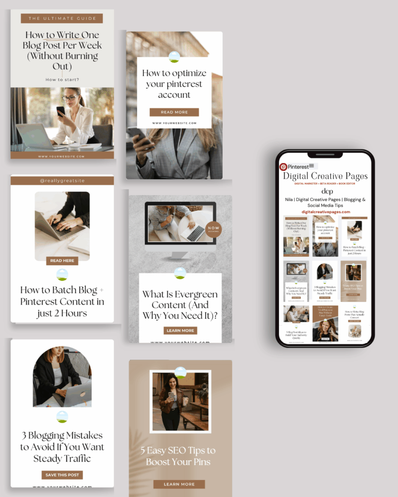 Canva Pinterest Modern Minimalist Templates