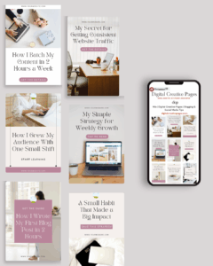 Pinterest soft storytelling Canva Template