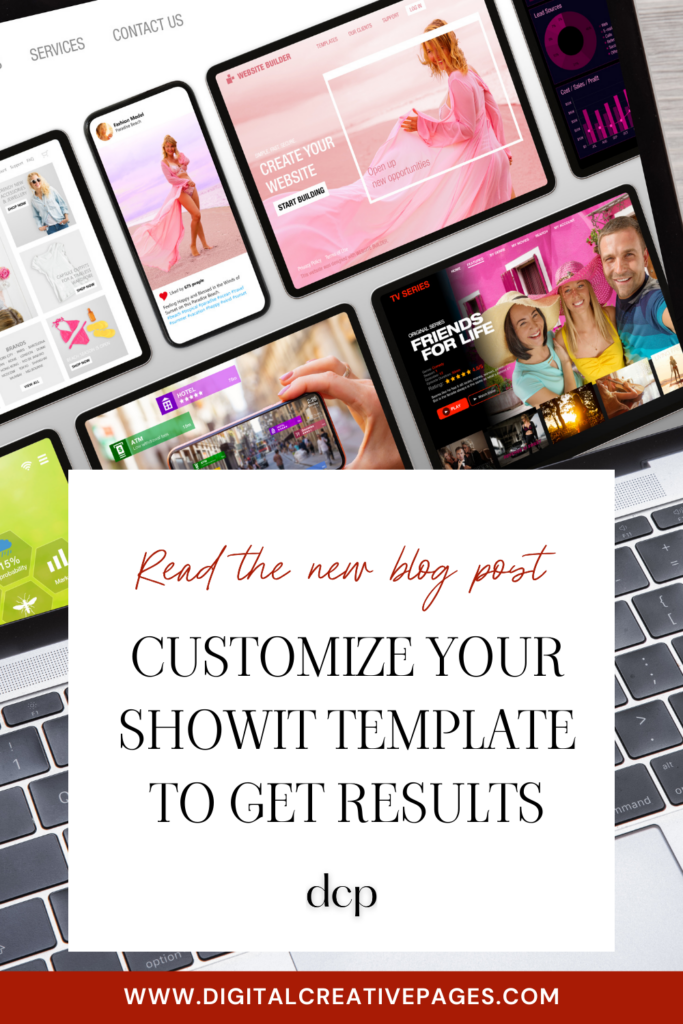 Customize youar showit template to bet results 