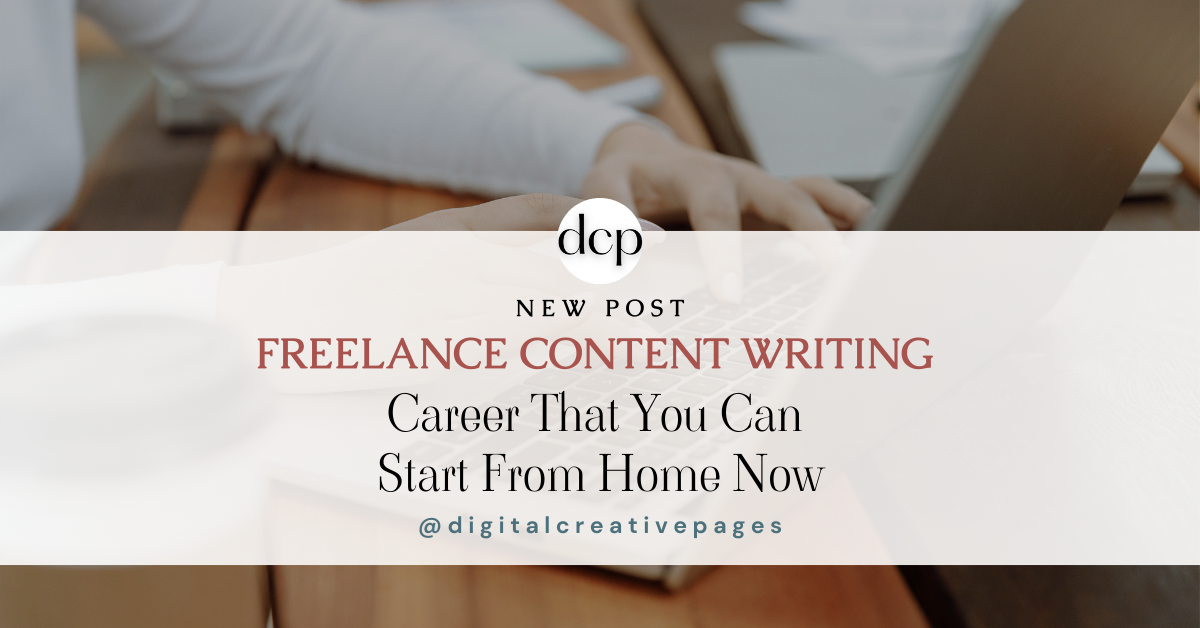 Freelance Content Writing Career to start from Home now