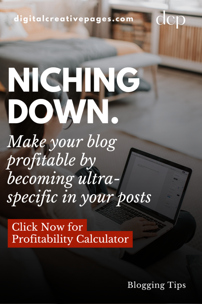 niching down that will make your blog profitable now