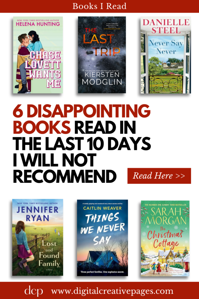 6 Disappointing Books I Will Not Recommend Now